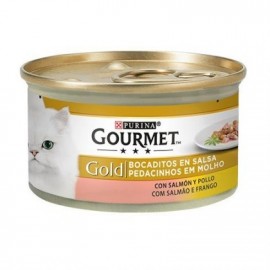 Gourmet Gold Cig Boc Salmon y Pollo 85gr